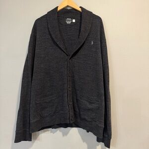 Polo Ralph Lauren Men's Sweater Cardigan Shawl Collar Pockets XXL
